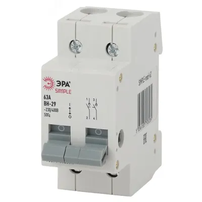 Выключатель нагрузки ЭРА SIMPLE SIMPLE-mod-59 2P 16А ВН-29