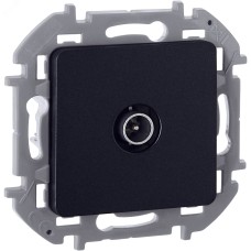 Розетка TV проходная антрацит INSPIRIA