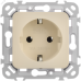 FLITE Розетка с заземлением без защитных шторок безвинтовое крепление 16А РС11-1-ФлСл сливочный IEK