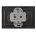 Розетка двухместная серия Бриллиант без заземления, с защитными шторками, скрытой установки, 16А, 220В, механизм, графит