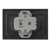 Розетка двухместная серия Бриллиант с заземлением, скрытой установки, 16А, 220В, механизм, графит