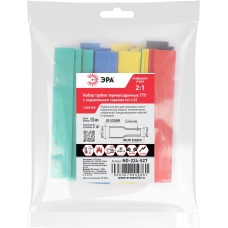 Термоусадочная трубка ЭРА NO-224-527 ТТУ нг-LS 10/5 набор: 7 цветов по 3 шт. (L= 100мм)