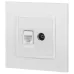 14-3110-01 ЭРА Розетка RJ45+TV, IP20, белый (10/100/3200)