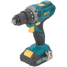 Дрель-Шуруповерт аккумуляторная 20 В, 0-400/1400 об/мин, 40 Нм, 2, Li-Ion 2,0 Ач, 1,25 ч., резиновая накладка, кейс