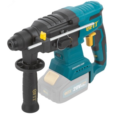 Перфоратор монтажный аккумуляторный 20 В, 0-1150 об/мин, 0-5200 уд/мин, 3 Дж, 3 режима, SDS-PLUS, бесщеточный, реверс, резиновая накладка, коробка