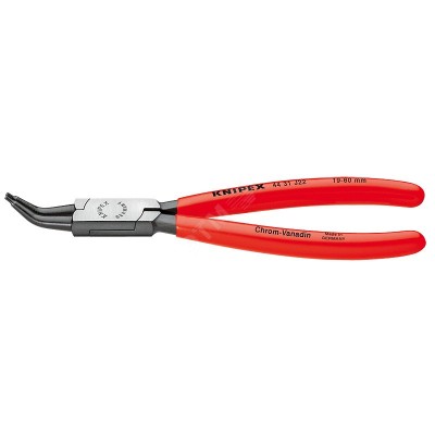 Щипцы для внутренних стопорных колец губки 45° посадочный размер 12 - 25 мм диаметр наконечников 13 мм L-140 мм Cr-V чёрные обливные рукоятки