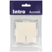 Выключатель Intro Accent 6-102-02 с подсветкой, 10А-250В, IP20, СУ, AL/CU, слоновая кость