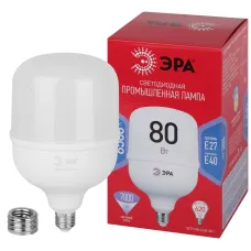 Лампа светодиодная ЭРА RED LINE LED POWER T140-80W-6500-E27/E40 R E27/E40 R 80 вт колокол холодный белый свет