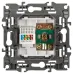 Розетка ЭРА Серия 12 12-3110-16 комбинированная RJ45+TV, титан