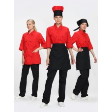 Костюм женский повара Шеф (тк.ТиСи), черный/красный, р. 48-50/170-176