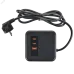 DOMINIC Удлинитель У08K 8 мест 2P+PE 1,5м 3х1,0мм2 16А/250В USB A+C 20Вт черный IEK