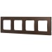 Рамка для розеток и выключателей ЭРА Серия 12 12-5204-13 на 4 поста, Классик, бронза