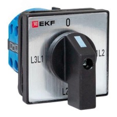 Переключатель кулачковый ПК-1-73 10А 3P для вольтметра (линейное напряжение) IP65