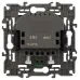 Розетка ЭРА Elegance 14-4109-16 2P+E 16A-250В, штор. с 2xUSB 5В-3А, титан