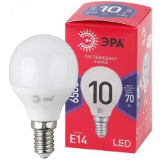 Лампочка светодиодная ЭРА RED LINE LED P45-10W-865-E14 R E14 / Е14 10Вт шар холодный дневной свет