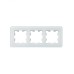 BRITE Рамка 3 поста РУ-3-2-Бр стекло белый RE IEK