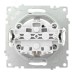 Валенсия Механизм розетки 1-местной с/з 16А белая с крышкой и защ. штор. IP44 EKF