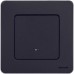 Выключатель 1-клавишный с подсветкой/индикацией 10АХ безвинтовое крепление антрацит INSPIRIA