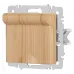 Розетка Intro Accent 6-203-11 2P+E Schuko с крышкой, 16А-250В, IP20, СУ, AL/CU, сосна