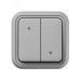 Выключатель, для жалюзи СП, винтовые клеммы серый, Бронто EKF