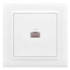 Минск Розетка RJ-45 1-местная СП белая EKF Basic