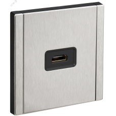 FORTE&PIANO Розетка HDMI FP740M металл никель IEK