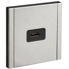 FORTE&PIANO Розетка HDMI FP740M металл никель IEK