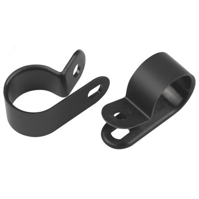 Скоба кабельная нейлоновая под винт ЭРА NO-225-297 9 мм чёрная 10 шт
