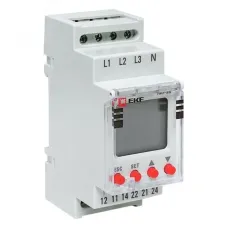 Реле контроля фаз с LCD дисплеем RKF-2S (с нейтралью) EKF PROxima
