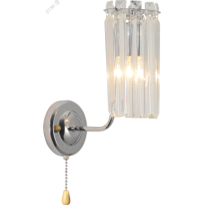 Светильник настенный (бра) с выключателем Ifa 1063-401 1хЕ14 40 Вт хрусталь
