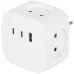 Разветвитель электрический 10А 4 розетки + 3 USB A+C со шторками белый SP-4-3USBAC-W