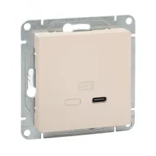 Механизм розетки USB-С  быстрая  кремовый Эпика EKF