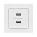 Стокгольм Механизм Розетки USB 2-местной 2,1А белый