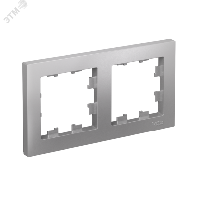 Рамка двухпостовая ATLASDESIGN универсальная алюминий