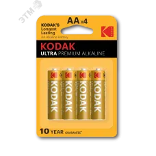 Батарейки Kodak LR6-4BL ULTRA PREMIUM Alkaline [ KAA-4 UD] (80/400/17600)