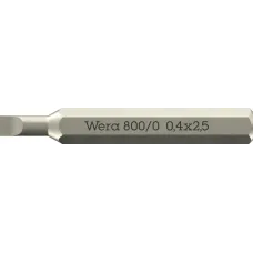 Бита шлицевая, SL 0.40 x 2.5 x 30 мм, хвостовик шестигранный 5/32'' C4.0 (4 мм), 800/0 Micro Slotted