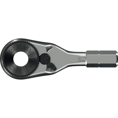 Трещотка-бита 1/4'', 8011 Zyklop Mini 4, хвостовик шестигранный 1/4'' C6.3, 60 зубцов, для 1/4'' бит