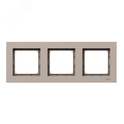Рамка 3-местная IP44  крем.  пластик Эпика EKF