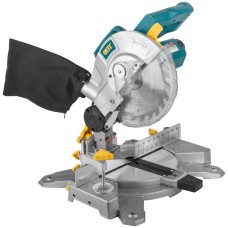 Пила торцовочная 1400 Вт, 4500 об/мин, 210/30 мм, 6,5 кг, резиновая накладка, б/с щеток, блок шпинд., коробка