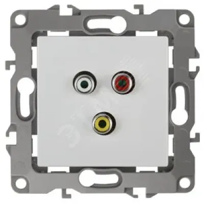12-3113-01 ЭРА Розетка RCA, IP20, Эра12, белый (10/100/3200)