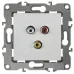 12-3113-01 ЭРА Розетка RCA, IP20, Эра12, белый (10/100/3200)