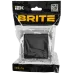 BRITE Выключатель 1-клавишный 10А безвинтовое крепление ВС11-1-0-БрЧ черный IEK