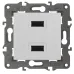 14-4110-01 ЭРА Устройство зарядное USB, 230В/5В-2100мА, IP20, Эра Elegance, белый (6/60/1920)