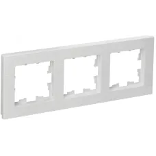 BRITE Рамка 3 поста РУ-3-Бр белый рифленый IEK