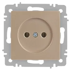 Розетка Intro Accent 6-201-04 2P, 16А-250В, IP20, СУ, шампань