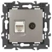 Розетка ЭРА Elegance 14-3110-16 RJ45+TV, титан