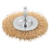 Щетка для дрели, Плоская, латунированная витая проволока 0,3 мм, 75 мм, блистер, Profi