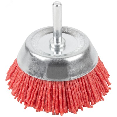 Щетка для дрели, Чашка, нейлон, 75 мм, блистер, Profi