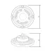 Светильник подвесной Gauss UFO 100W 12000lm 5000K 175-265V IP65 D230*88мм черный скобка в комплекте