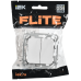 FLITE Выключатель 2-клавишный 10А ВС12-1-0-ФлЖ жемчуг IEK